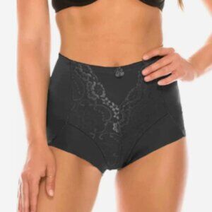 Hi Waist Microfiber Full Cover Brief / Black / 2XLarge